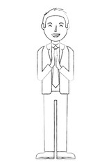elegant businessman avatar character vector illustration design