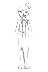 elegant businesswoman avatar character vector illustration design