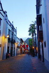 Fototapeta na wymiar Colonial colorful city centre of Santa Cruz de la Palma, Canary islands, Spain