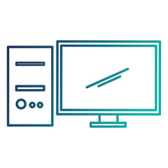 desktop computer isolated icon vector illustration design