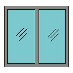 house window isolated icon vector illustration design