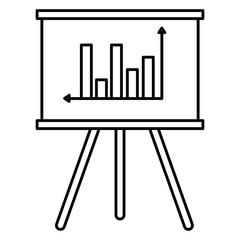 paperboard training with statistics vector illustration design