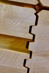 Fototapeta na wymiar production of timber from wood