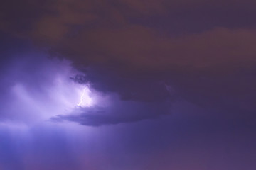 Fototapeta na wymiar night thunderstorm with lightning