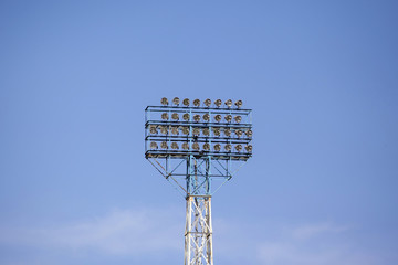 large searchlight in the stadium