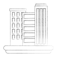 city urban buildings architecture image vector illustration sketch