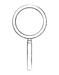 magnifying glass zoom search handle image vector illustration sketch