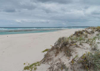 Ten Mile Lagoon close to Esperance on an overcast day, Western Australia