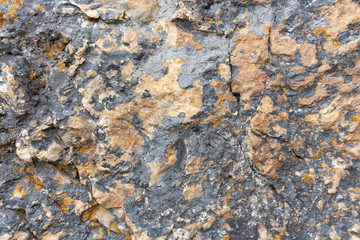Orange and gray patterns in rock