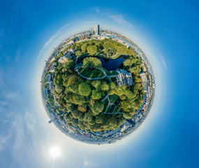 City Riga Parks drone sphere 360 vr view