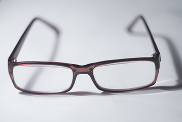 glasses on a gray background