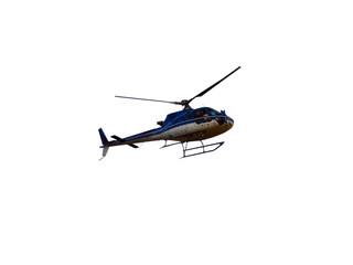 Helicopter isolated on white