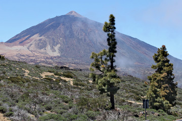 Mount Teide- volcano on Tenerife in the Canary Islands; the summit 3718m is the highest point in...