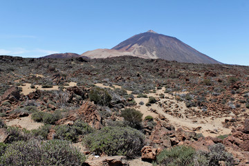 Mount Teide- volcano on Tenerife in the Canary Islands; the summit 3718m is the highest point in Spain. With the Teide National park was named a World Heritage Site by UNESCO.