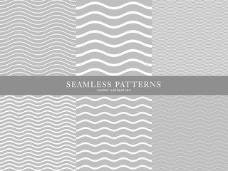 Waves geometric seamless patterns