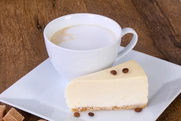 Coffee with cheesecake