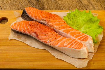 Raw salmon