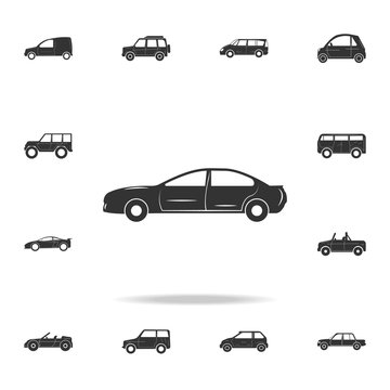 car sedan icon. Detailed set of cars icons. Premium graphic design. One of the collection icons for websites, web design, mobile app