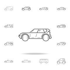 SUV car line icon. Detailed set of cars icons. Premium graphic design. One of the collection icons for websites, web design, mobile app