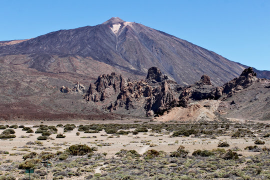 Mount Teide- volcano on Tenerife in the Canary Islands; the summit 3718m is the highest point in Spain.