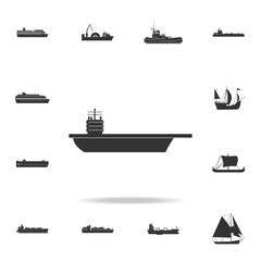 aircraft carrier icon. Detailed set of water transport icons. Premium graphic design. One of the collection icons for websites, web design, mobile app