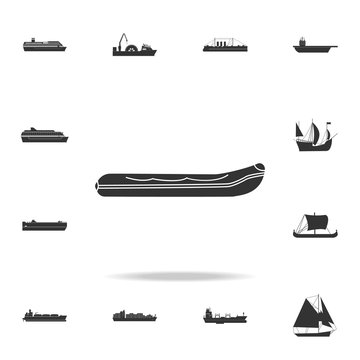 inflatable boat icon. Detailed set of water transport icons. Premium graphic design. One of the collection icons for websites, web design, mobile app