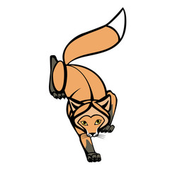 Vector image of red Fox