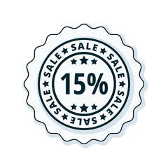 15% Sale label illustration