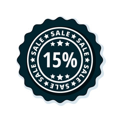 15% Sale label illustration