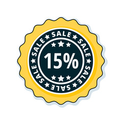 15% Sale label illustration