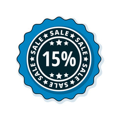 15% Sale label illustration