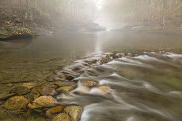 Foggy Tranquility at Blue Hole