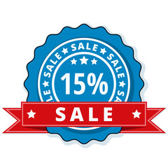 15% Sale label illustration