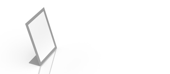Blank display, original design, 3d rendering with copy space and blank surfaces