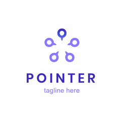 Pointer flat style design logo template