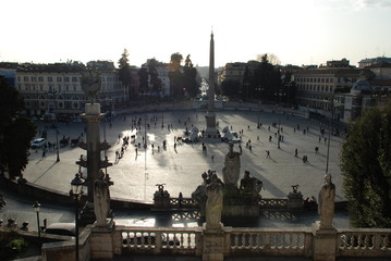  Piazza del Popolo; water; town square; plaza; sky
