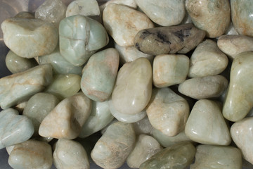 aquamarine (blue beryl) gem stone as  mineral rock