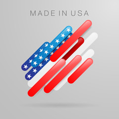 Made in USA abstract vector design background 