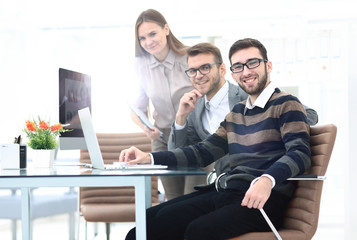 Obraz premium Business people working in the office