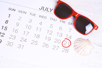 Summer Calendar Schedule.