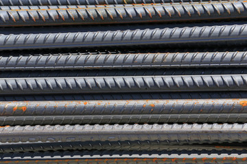 A lot of rebar, stacked up