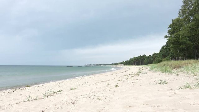 Baltic Sea Coast Landscape. 4K Ultra HD