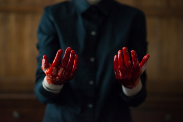 Bloody Woman Hands 