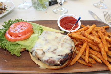 Burger and fries please