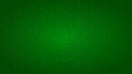 Abstract background of small rings and ellipses in green colors.
