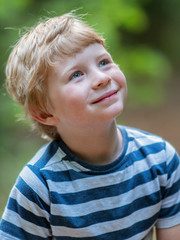 Portrait of Young Blonde Caucasian Boy