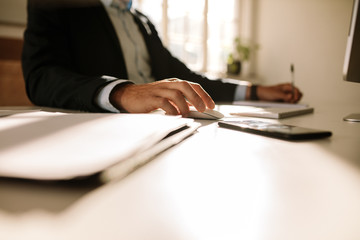 Man working on computer