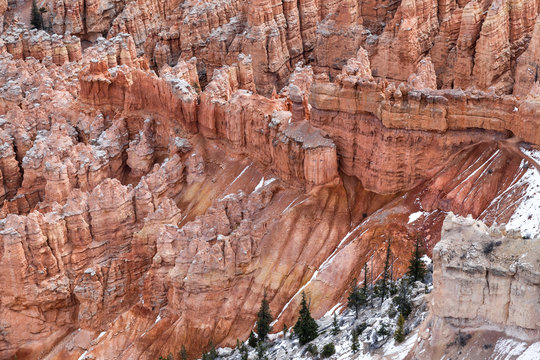 Stone Formations Hoodoo In Bryce Canyon National Park