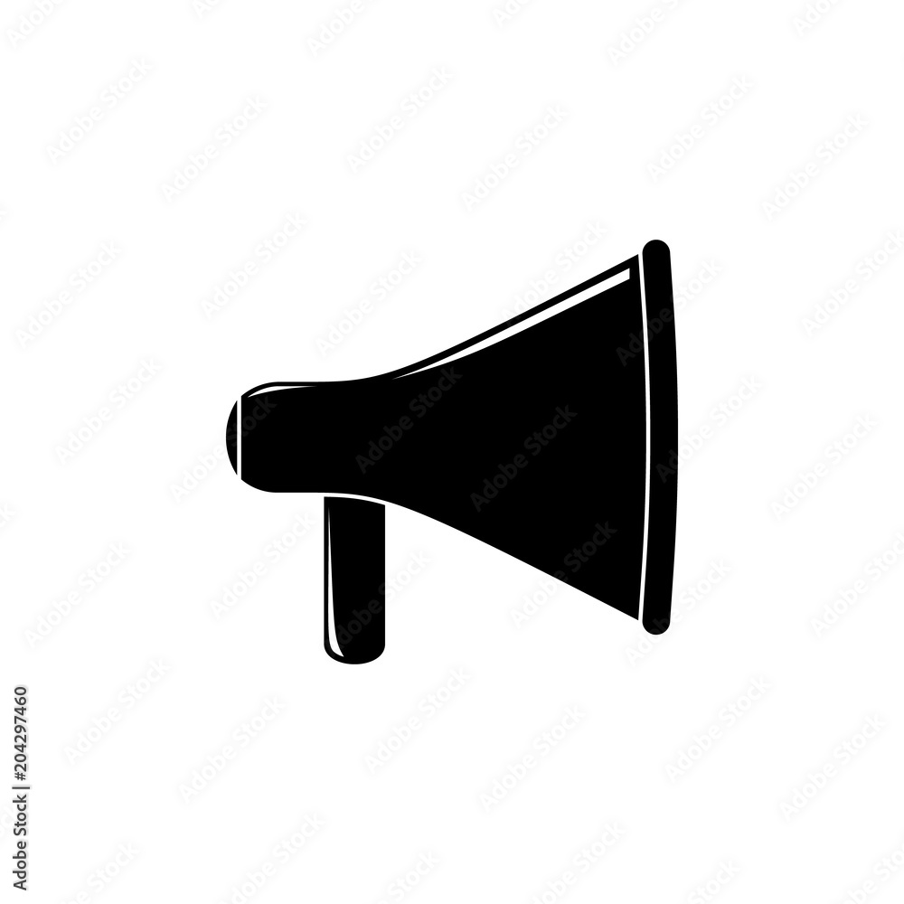 Poster megaphone illustration. element of theter for mobile concept and web apps. detailed megaphone icon c