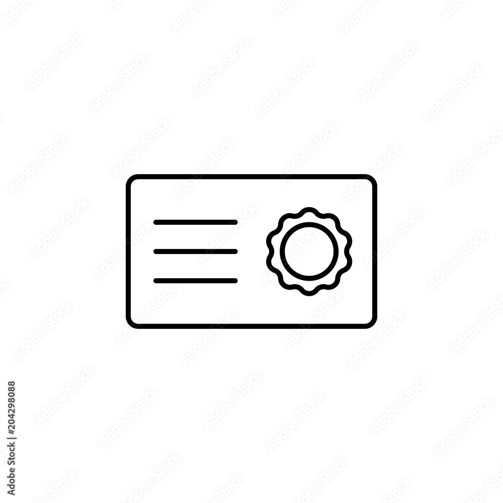 Aufkleber certificate icon. element of succes and awards for mobile concept and web apps. detailed certificate